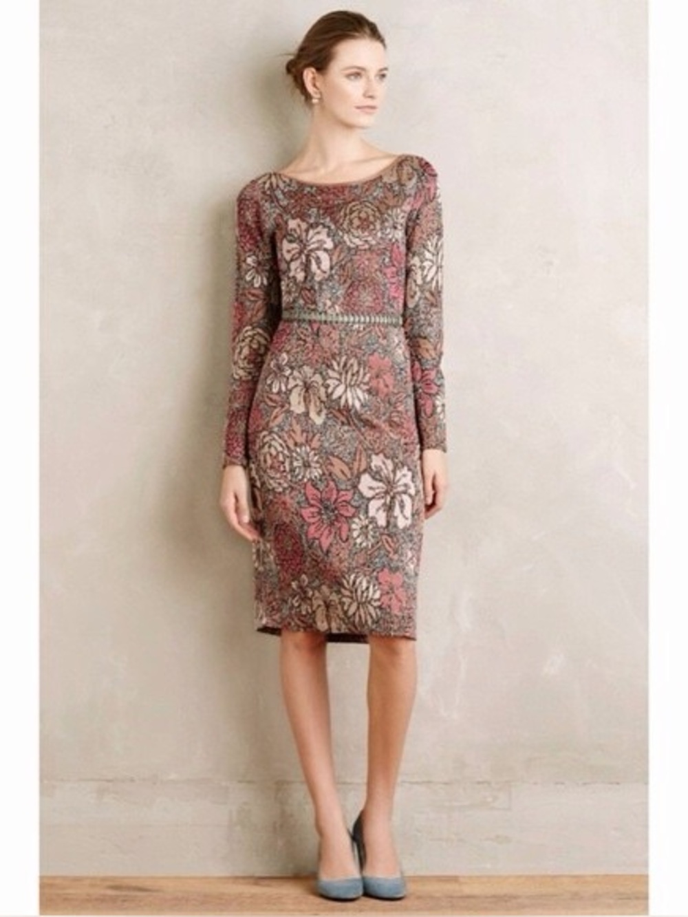 Cecilia Prado Floral Multicolor Long Sleeve Dress